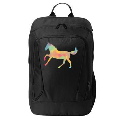 Watercolor Horse Silhouette City Backpack