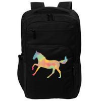 Watercolor Horse Silhouette Impact Tech Backpack