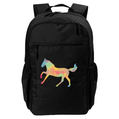 Watercolor Horse Silhouette Daily Commute Backpack