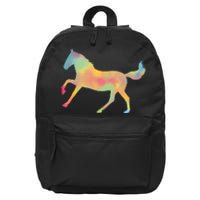 Watercolor Horse Silhouette 16 in Basic Backpack