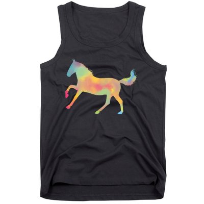 Watercolor Horse Silhouette Tank Top