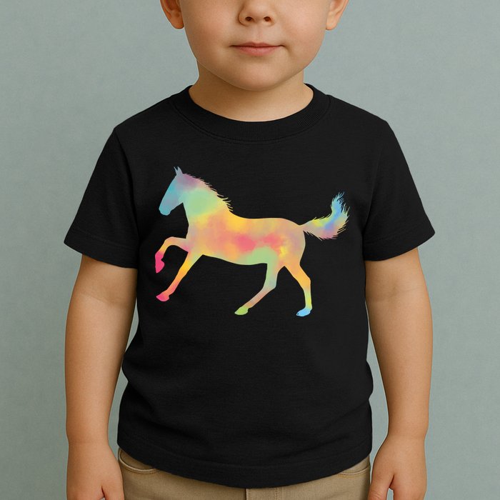 Watercolor Horse Silhouette Toddler T-Shirt