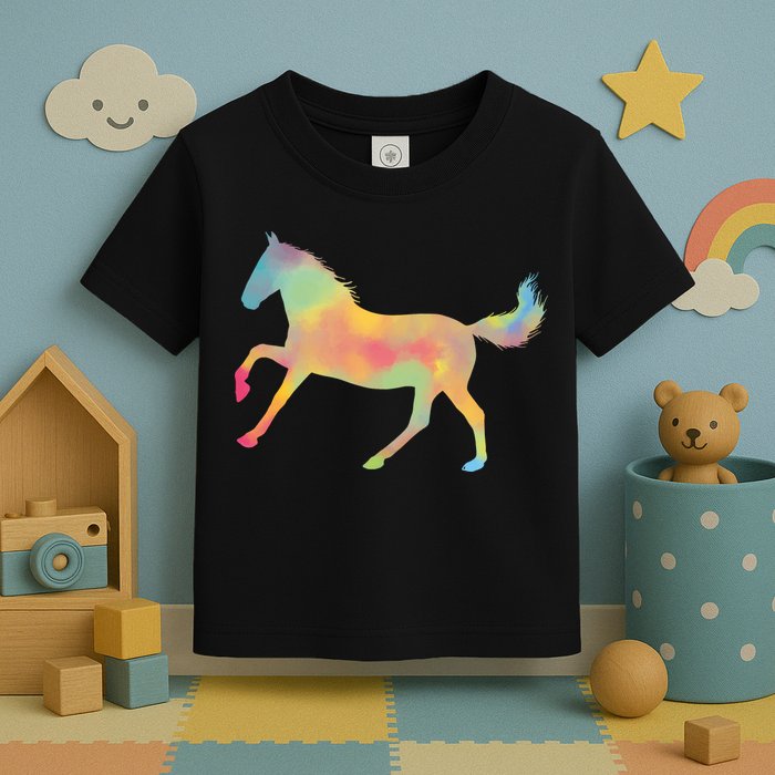 Watercolor Horse Silhouette Toddler T-Shirt