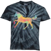 Watercolor Horse Silhouette Kids Tie-Dye T-Shirt