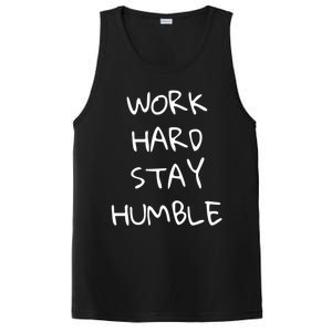 Work Hard Stay Humble For Entrepreneur Businessperson Funny Gift PosiCharge Competitor Tank