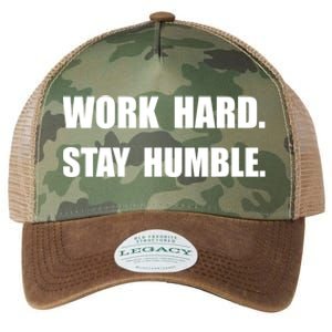 Work Hard Stay Humble Funny Gift Legacy Tie Dye Trucker Hat