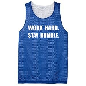 Work Hard Stay Humble Funny Gift Mesh Reversible Basketball Jersey Tank