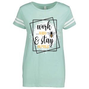 Work Hard Stay Humble Honey Bee Birthday Christmas Gift Enza Ladies Jersey Football T-Shirt