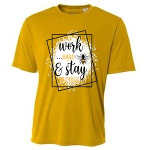 Work Hard Stay Humble Honey Bee Birthday Christmas Gift Cooling Performance Crew T-Shirt