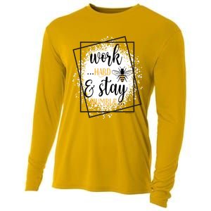 Work Hard Stay Humble Honey Bee Birthday Christmas Gift Cooling Performance Long Sleeve Crew