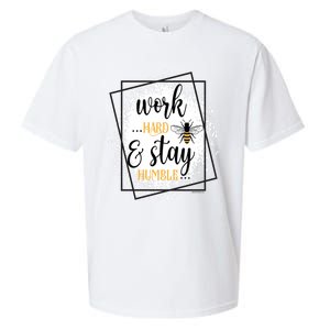 Work Hard Stay Humble Honey Bee Birthday Christmas Gift Sueded Cloud Jersey T-Shirt