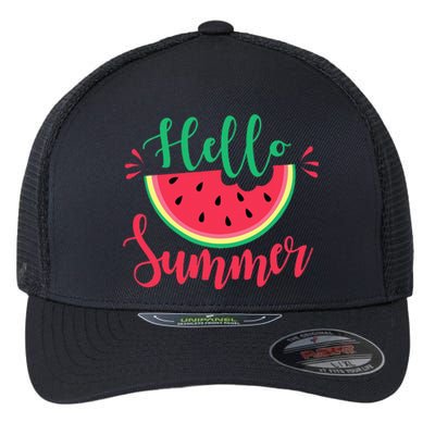 Watermelon Hello Summer Flexfit Unipanel Trucker Cap