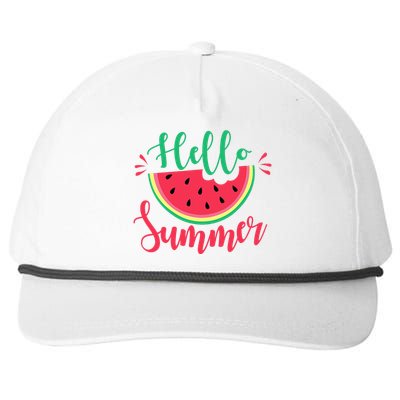 Watermelon Hello Summer Snapback Five-Panel Rope Hat