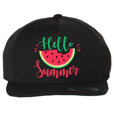 Watermelon Hello Summer Wool Snapback Cap