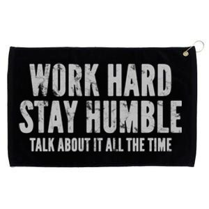 Work Hard Stay Humble Light Gift Grommeted Golf Towel