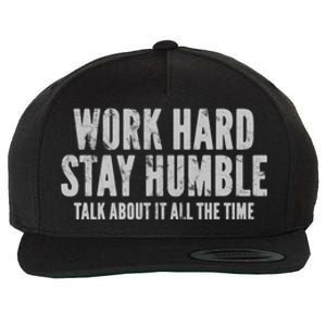 Work Hard Stay Humble Light Gift Wool Snapback Cap