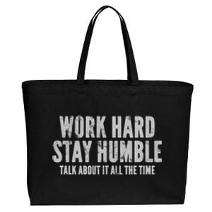 Work Hard Stay Humble Light Gift Cotton Canvas Jumbo Tote