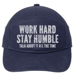 Work Hard Stay Humble Light Gift 7-Panel Snapback Hat