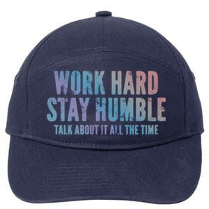 Work Hard Stay Humble Light Cool Gift 7-Panel Snapback Hat