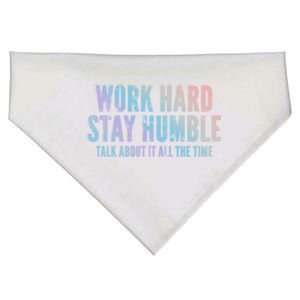 Work Hard Stay Humble Light Cool Gift USA-Made Doggie Bandana