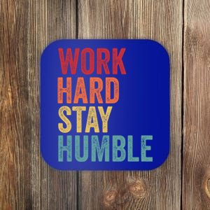 Work Hard Stay Humble Motivational Quote Gift Coaster