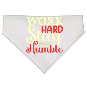 Work Hard Stay Humble Meaningful Gift USA-Made Doggie Bandana