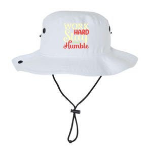 Work Hard Stay Humble Meaningful Gift Legacy Cool Fit Booney Bucket Hat