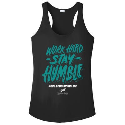 Work Hard Stay Humble Folsom Care Center Ladies PosiCharge Competitor Racerback Tank