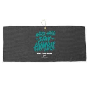 Work Hard Stay Humble Folsom Care Center Large Microfiber Waffle Golf Towel