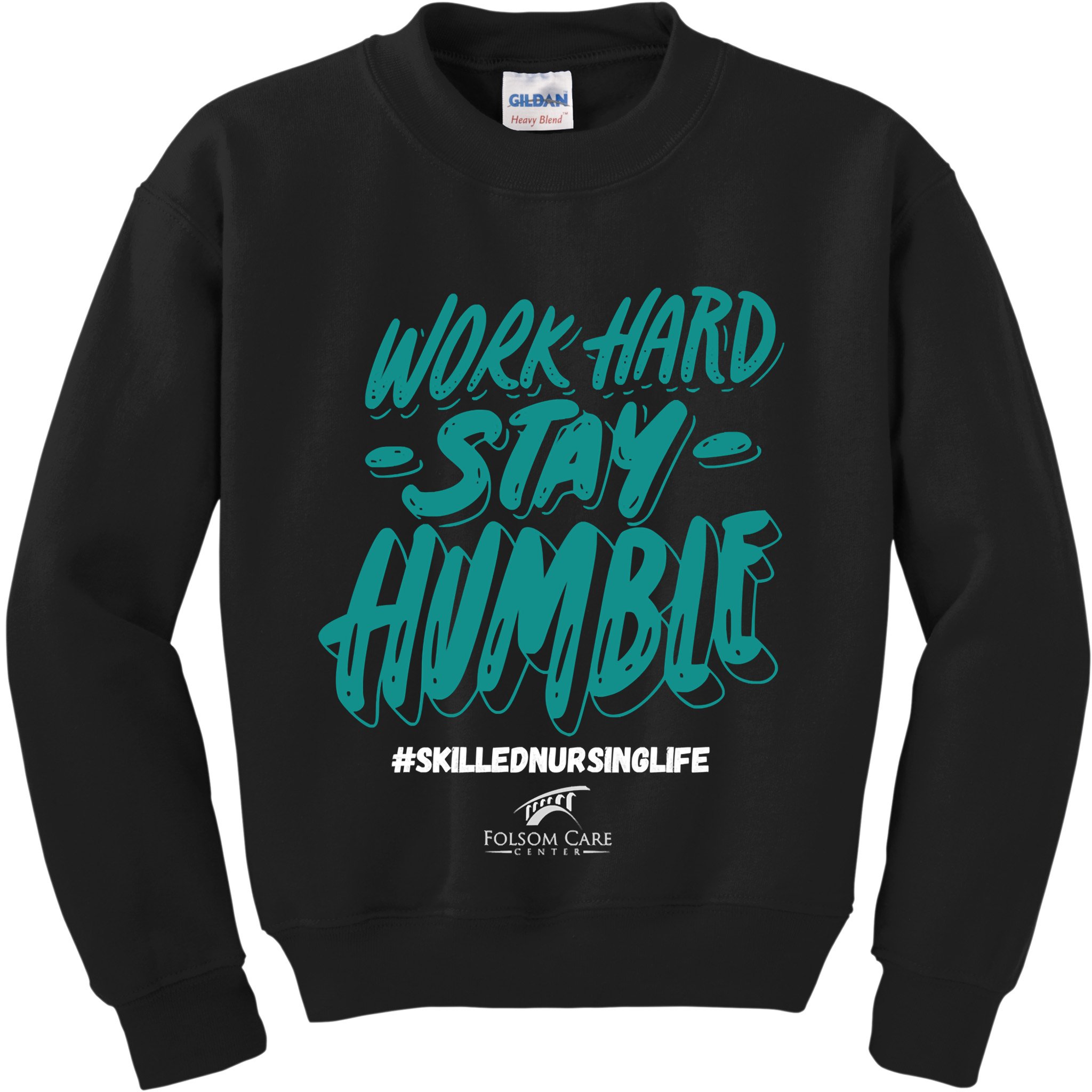Work Hard Stay Humble Folsom Care Center Kids Sweatshirt