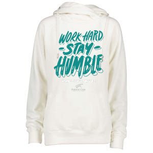 Work Hard Stay Humble Folsom Care Center Womens Funnel Neck Pullover Hood