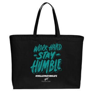 Work Hard Stay Humble Folsom Care Center Cotton Canvas Jumbo Tote