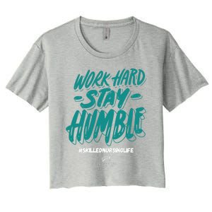 Work Hard Stay Humble Folsom Care Center Women's Crop Top Tee