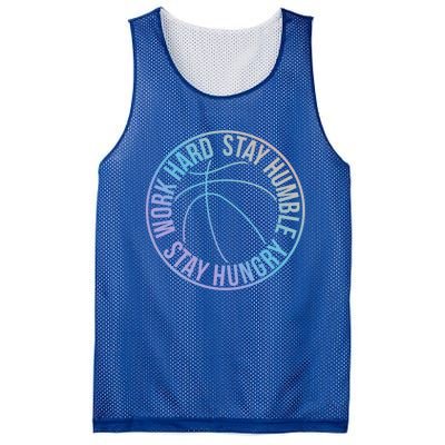 Work Hard Stay Humble Stay Hungry Hoops Training Logo Gift Mesh Reversible Basketball Jersey Tank