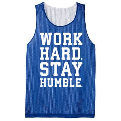 Work Hard Stay Humble Gym Hustle Success Motivation Great Gift Mesh Reversible Basketball Jersey Tank