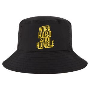 Work Hard Stay Humble Gift Positive Quote Saying Cool Comfort Performance Bucket Hat