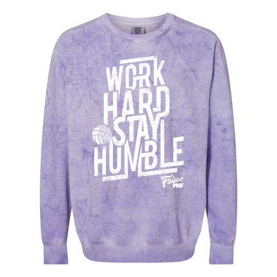 Work Hard Stay Humble Volleyball Gift Colorblast Crewneck Sweatshirt