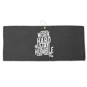 Work Hard Stay Humble Volleyball Gift Large Microfiber Waffle Golf Towel