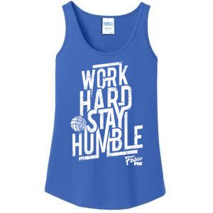 Work Hard Stay Humble Volleyball Gift Ladies Essential Tank