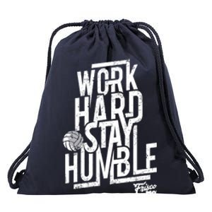 Work Hard Stay Humble Volleyball Gift Drawstring Bag