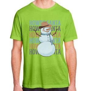 Western Howdy Santa Snow Christmas Cow Snow Cute Gift Adult ChromaSoft Performance T-Shirt