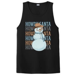 Western Howdy Santa Snow Christmas Cow Snow Cute Gift PosiCharge Competitor Tank