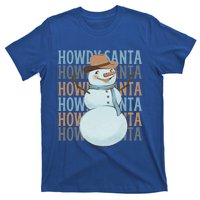 Western Howdy Santa Snow Christmas Cow Snow Cute Gift T-Shirt