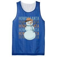 Western Howdy Santa Snow Christmas Cow Snow Cute Gift Mesh Reversible Basketball Jersey Tank