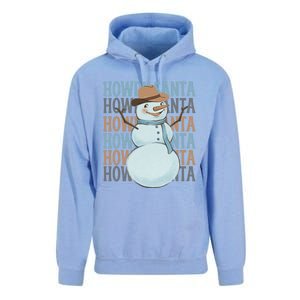 Western Howdy Santa Snow Christmas Cow Snow Cute Gift Unisex Surf Hoodie