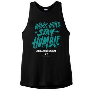 Work Hard Stay Humble Folsom Care Center Gift Ladies PosiCharge Tri-Blend Wicking Tank