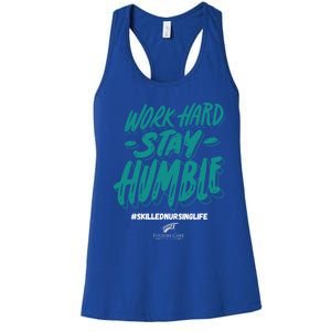 Work Hard Stay Humble Folsom Care Center Gift Women's Racerback Tank