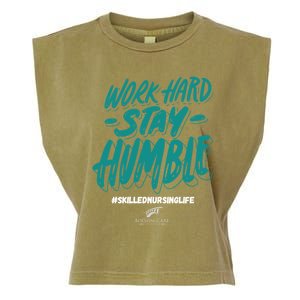 Work Hard Stay Humble Folsom Care Center Gift Garment-Dyed Women's Muscle Tee