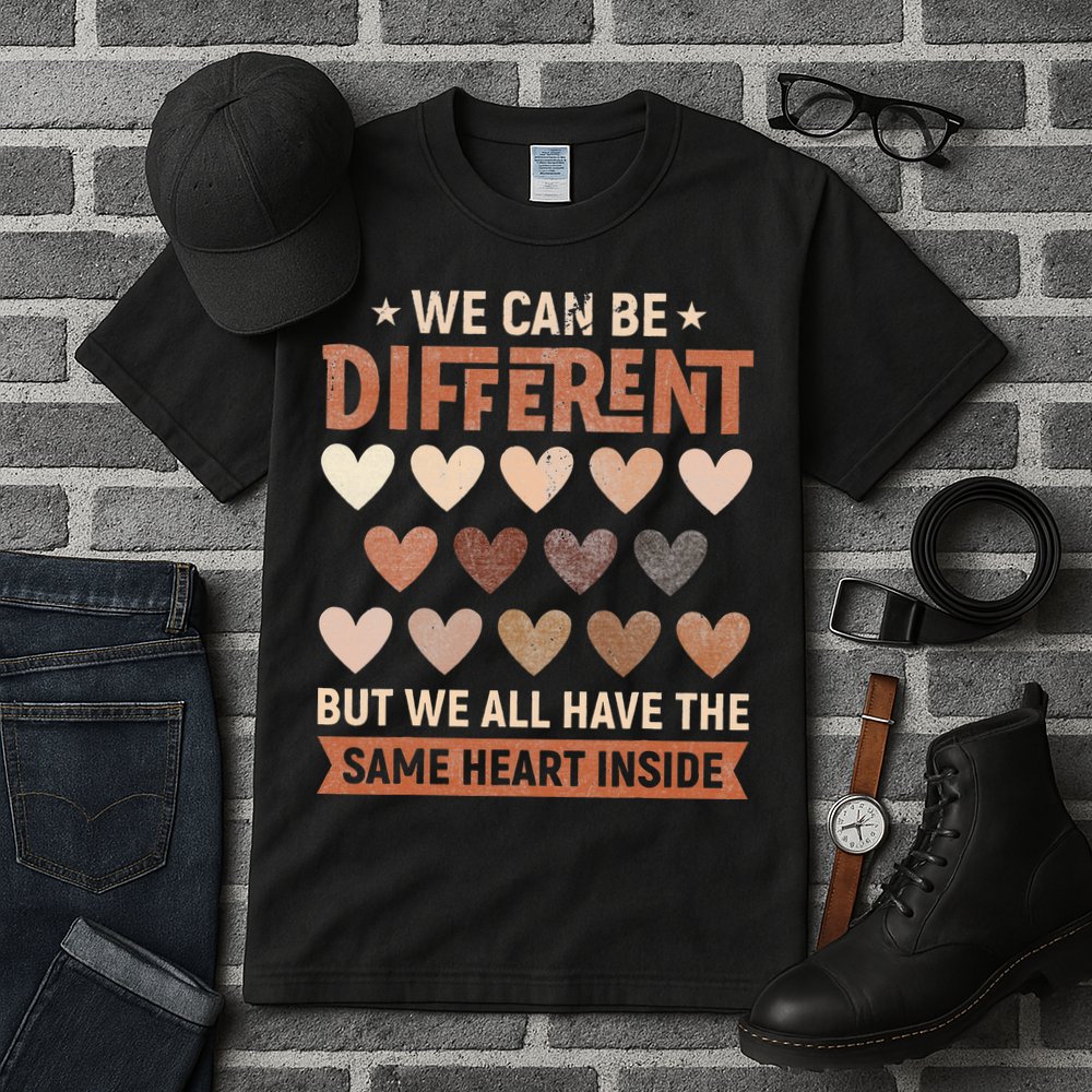 We Have The Same Heart Inside Black History Month Tall T-Shirt