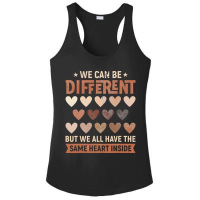 We Have The Same Heart Inside Black History Month Ladies PosiCharge Competitor Racerback Tank